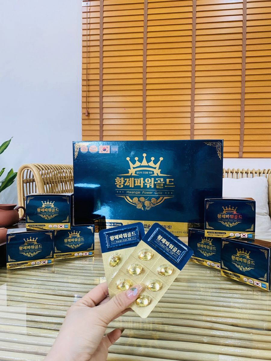 TINH DẦU THÔNG ĐỎ HWANGNJE POWER GOLD HÀN QUỐC Hộp 120 Viên